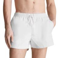 Short de bain Blanc Homme Calvin Klein Drawstring KM0KM00956 pas cher