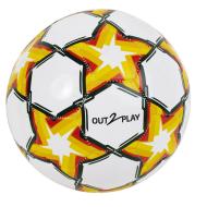 Ballon de Foot Orange/Blanc NO MARK étoiles pas cher