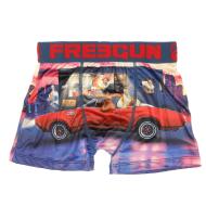 Boxer Rouge/Marine Garçon Freegun Art Attack Food Truck pas cher