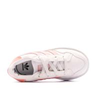 Baskets Blanche/Rose Fille Adidas Team Court vue 4