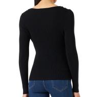 Pull Noir Femme Morgan Mjun vue 2