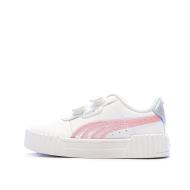 Baskets Blanche Fille Puma Carina 3.0 Blurry Dr pas cher