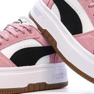 Baskets Blanches/Roses/Noires Femme Puma Rebound Low vue 7