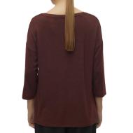 Pull Bordeaux Femme Vero Moda Brianna 3/4 vue 2