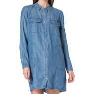 Robe chemise Bleu Femme Superdry Tencel pas cher