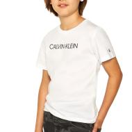 T-shirt Blanc Garçon Calvin Klein Jeans Institutional
