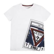 T-shirt Blanc Garçon GuessL3GI01K8 pas cher