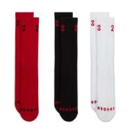 x3 Paires de Chaussettes Rouge/Noir/Blanc Homme Nike DA5718 pas cher