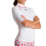 Maillot Lycra Blanc Fille Arena Rash pas cher