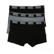 x3 Boxers Noir/Gris Homme Diesel Shawnthreepack vue 2