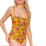 Maillot de Bain Jaune/Vert/Rose Femme Grain de Sable Lisa pas cher