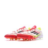 Chaussures de Foot Blanc/Rouge Adidas F50 Elite AG vue 6