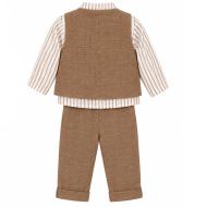 Ensemble Blanc/Marron Garçon P'tit Mome Lucas vue 2