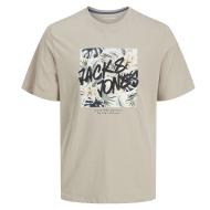 T-shirt Beige Ado Jack & Jones Hawaii 12269916 vue 3