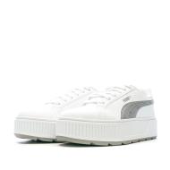 Baskets Blanches/Argenté Femme Puma Karmen Smetallic vue 6