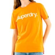 T-shirt Orange Femme Superdry Tee pas cher