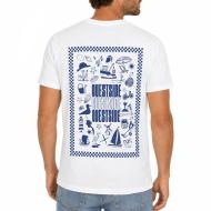 Camiseta blanca/azul unisex Espace Des Marques Souvenir ver 2