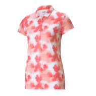 Polo Rose/Blanc Femme Puma Watercolor pas cher