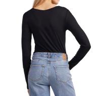 T-Shirt Noir Femme Pieces Pcbarbera vue 2