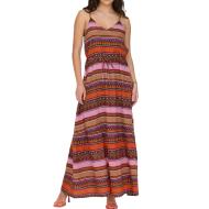 Robe Orange à Motifs Femme Only Tansted Life pas cher