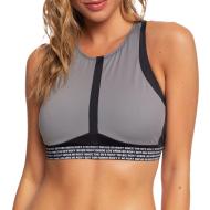 Haut de Bikini Gris/Noir Femme Roxy Fitness pas cher