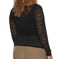 Blouse en Dentelle Noir Femme Vila Curve Chikka vue 2