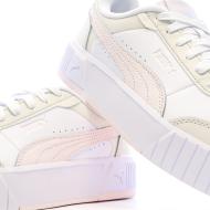 Baskets Blanc/Rose/Beige Femme Puma Carina Mia vue 7