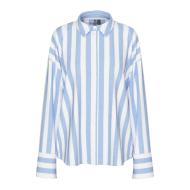 Chemise Rayures Bleu/Blanc Femme Pieces Liva pas cher