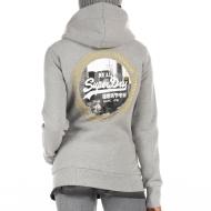 Sweat Gris Femme Superdry NYC vue 2