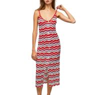 Robe Tricot Rouge/Blanc/Bleu Femme Pepe jeans Frida pas cher