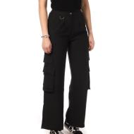 Pantalon Cargo Fluide Noir Femme Monday Premium 9978 pas cher