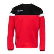 Sweat Rouge/Noir Homme Kappa Lido