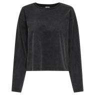 T-Shirt Manches Longues Noir Femme JDY Washed