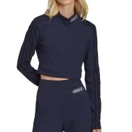 Top Marine Femme Adidas Cropped Ls Hn pas cher