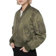 Veste Bomber Femme Kaki Schott Oversize Washed pas cher