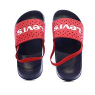 Claquettes Marine/Rouge Garçon Levi's Perf vue 3