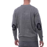 Pull Over Gris Homme Hungaria V Neck vue 2