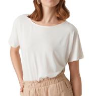 T-shirt Blanc Dentelle Femme Vero Moda Marijune