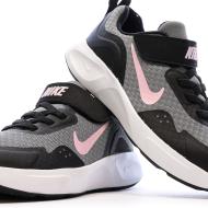 Baskets Grise/Rose Fille Nike Wearallday vue 7