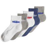 5 pares de calcetines blancos/grises unisex Adidas Kids Linear barato