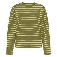 T-Shirt Manches Longues Vert Femme Only Happy