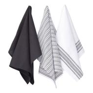 Lot De 3 Torchons Imprimé Noir Today Essential pas cher