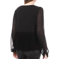 Blouse Noir Femme Teddy Smith Phylo vue 2