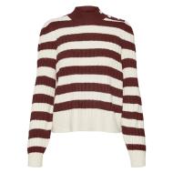Pull Rayures Bordeaux/Blanc Femme Vero Moda Melya