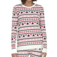 Pull de Noël Blanc/Rose Femme Only Xmas Present