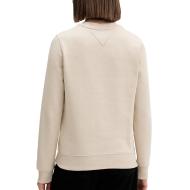 Sweat Beige Femme Tommy Hilfiger Flag Crew vue 2