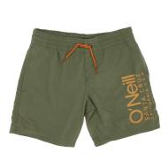 Short de bain Kaki/Orange Garçon O'Neill Original Cali 14 pas cher