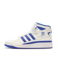 Baskets Blanc/Bleu Garçon Adidas Forum Mid pas cher