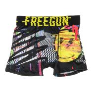 Boxer Noir/Jaune à Imprimés Garçon Freegun SFS pas cher