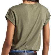 T-shirt Vert Femme Pepe jeans Helen vue 2